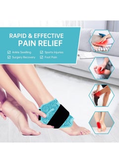 Generic Gel Ice Cold Packs, 1 PC Reusable Gel Ankle Cold Pack with Adjustable Brace, Hot Cold Therapy Ice Gel Pack Flexible Ice Pack Wrap for Sprained Ankle Knee Wrist Achilles Feet Swelling Sports Injury  - Image 3