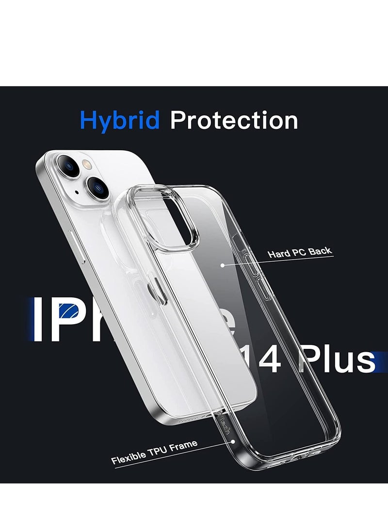 glassology iPhone 14 Plus Case 6.7 inch Ultra Thin Case Anti Drop Shockproof Protection Clear Case Compatible with iPhone 14 Cover  - Image 2