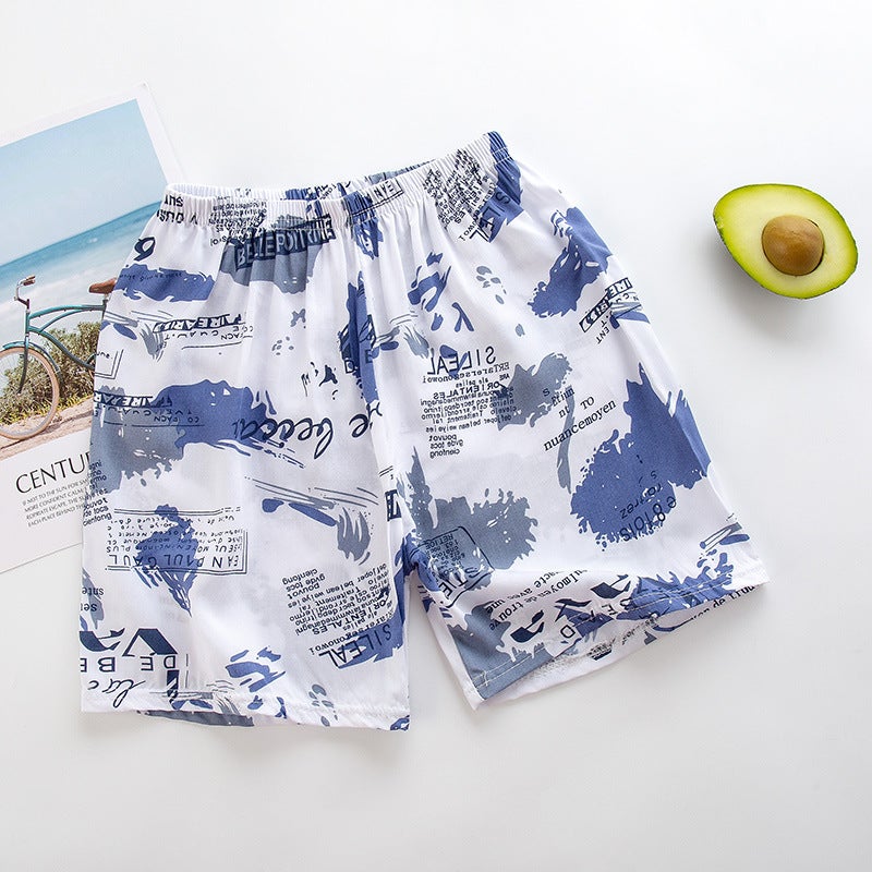 New Family Beach Pants Children'S Shorts Five-Point Loose Summer Thin Large Pants Women'S Men'S Baby'S Cotton Silk - Image 3