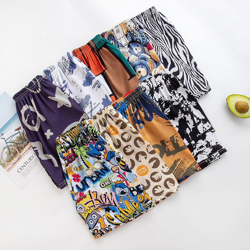 New Family Beach Pants Children'S Shorts Five-Point Loose Summer Thin Large Pants Women'S Men'S Baby'S Cotton Silk - Image 4
