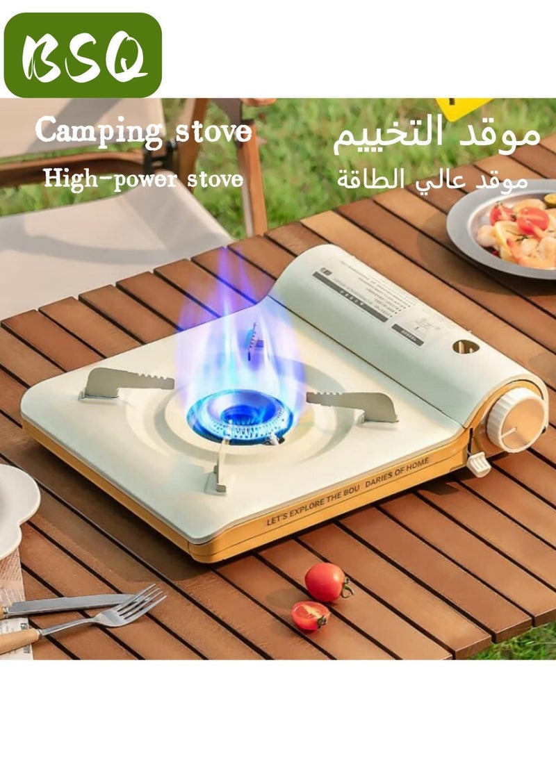 بي إس كيو موقد تخييم | موقد غاز البوتان | موقد بوتان أحادي الشعلة عالي الطاقة | فائق النحافة وسهل الحمل | موقد تخييم خارجي مقاوم للرياح | موقد للطبخ والشواء في التخييم | موقد غاز البروبان والبوتان (ضروري للرحلات) | مناسب للطبخ في الهواء الطلق، الشواء، المشي لمسافات طويلة، الصيد، والنزهات. - Image 4