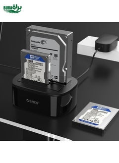 BURAQ ORICO 6228US3-C 1 to 1 Clone 2 Bay USB 3.0 Type-B to SATA External Storage Hard Drive Dock for 2.5 inch / 3.5 inch SATA HDD / SSD (AU Plug)  - Image 2