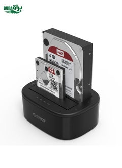 BURAQ ORICO 6228US3-C 1 to 1 Clone 2 Bay USB 3.0 Type-B to SATA External Storage Hard Drive Dock for 2.5 inch / 3.5 inch SATA HDD / SSD (AU Plug)  - Image 4