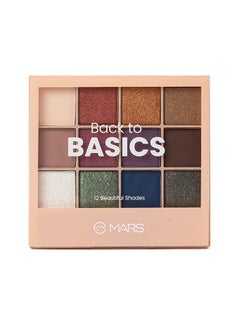 Mars 12 Shades Back To Basics Eyeshadow Palette With Free Applicator | Matte | Shimmer | Beginner Friendly & Long Lasting Eye Shadow Palette (14.4 Gm) (Shade-01)  - Image 1