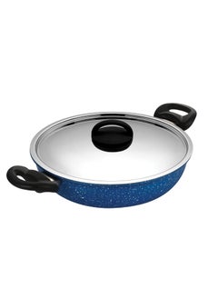 ALDA Alda Non Stick Cookware Set 4-Piece (Wok with Lid, Fry Pan, Crepe Pan) - Blueberry 3mm Induction Friendly  - Image 2
