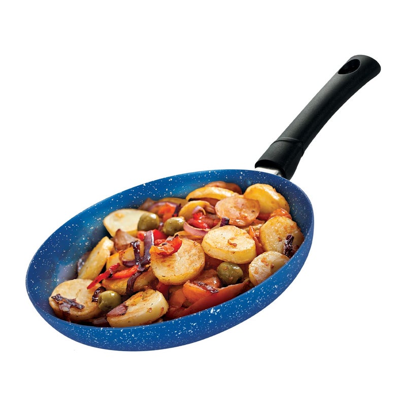 Alda Non Stick Cookware Set 4-Piece (Wok with Lid, Fry Pan, Crepe Pan) - Blueberry 3mm Induction Friendly - Image 3