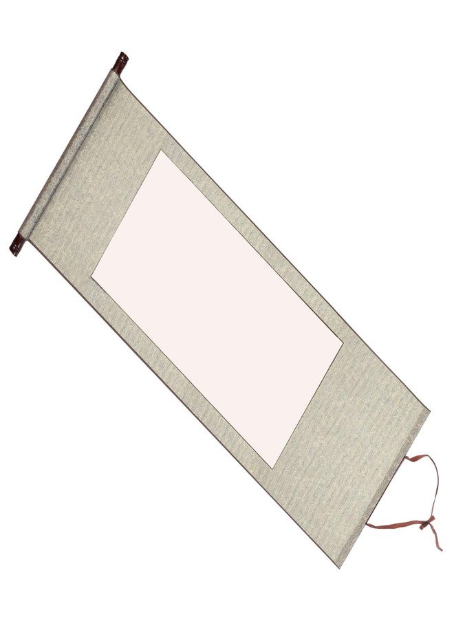 PATIKIL 47x16 Inch Xuan Paper Scroll, Silk Half Raw Ripe Blank Hanging Xuan Paper Chinese Calligraphy Practice Roll for Art Painting Home Decor, Dark Grey - Image 1