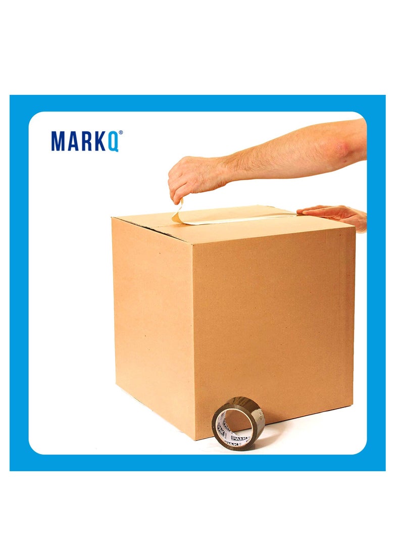 MARKQ [10 Pack] Medium Double Wall 100% Recyclable Corrugated Cardboard Moving Boxes with 25 KG Capacity, 45 x 45 x 45 cm Brown Carton for Packaging, Shipping and Storage, 5 ply - Image 5