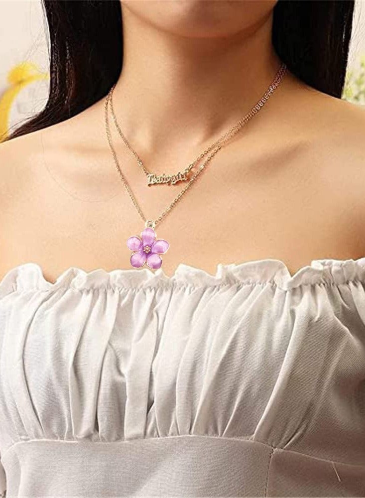 KASTWAVE Charms Pendants 31pcs 10mm-30mm Mixed Enamel Charms Pendants for Jewelry Making Necklace Earrings Bracelet Craft Findings DIY Necklace Bracelet Jewelry Making and Crafting (Purple) - Image 4