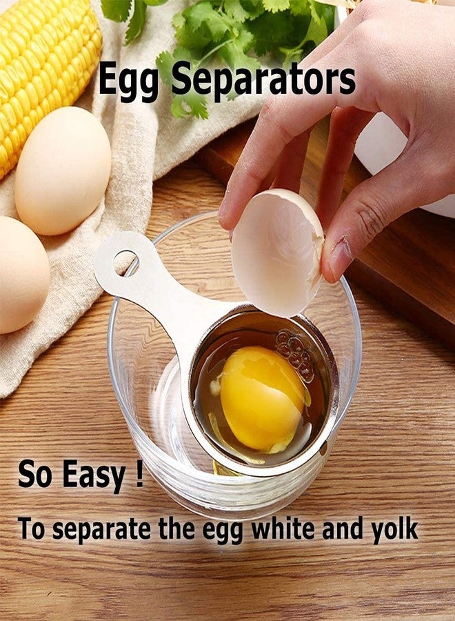 pepplo® Stainless Steel Whisk and Egg Yolk White Separator is Kitchen Gadgets Baking Tool (12 Inch Egg Beater and 5.1 Inch Egg White Separator) - Image 2