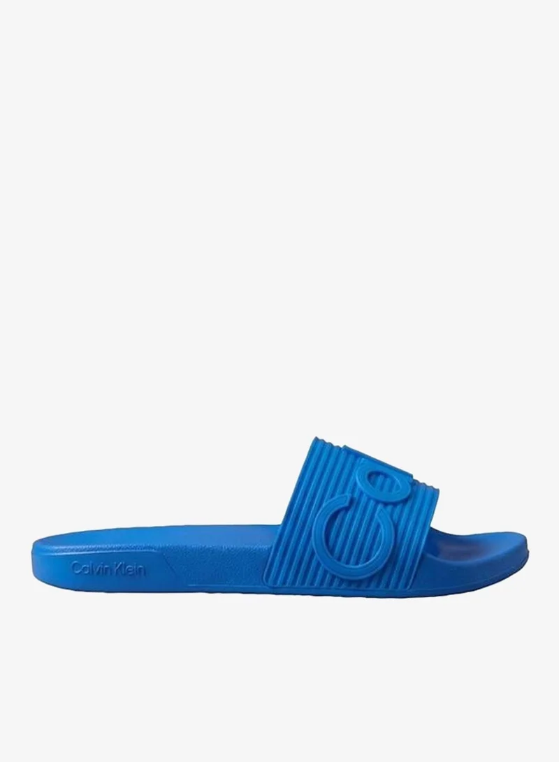 Calvin Klein Lapis Blue Nemo - Contoured Emblem Logo Sliders for Men | Best Price UAE