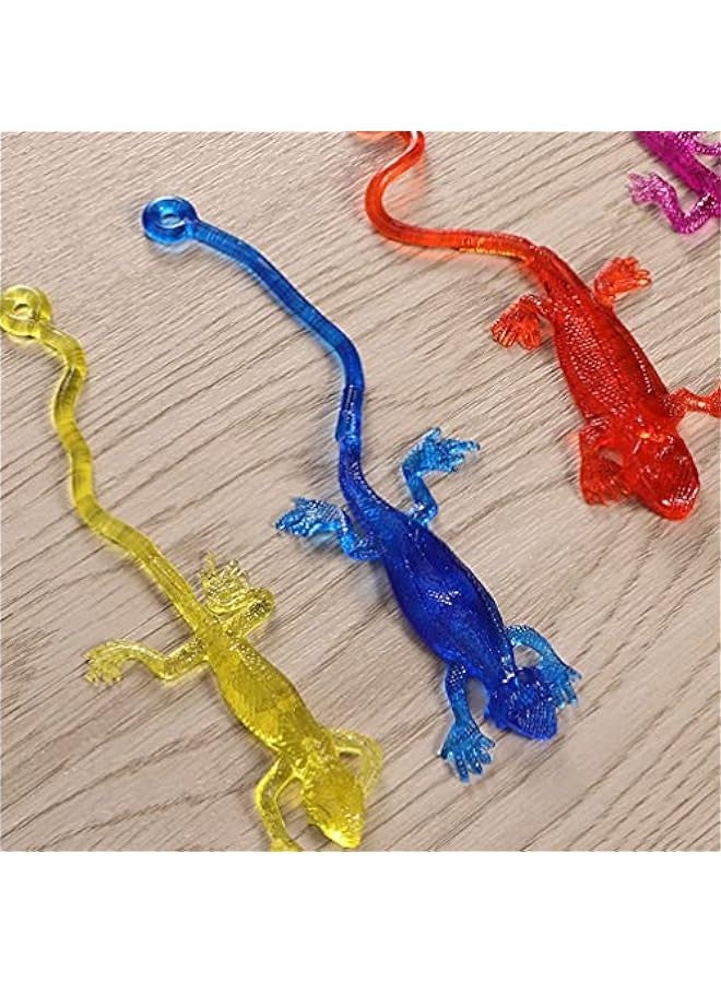 Kis Animals Slap Hands Sticky Toy 12Pcs Lizard Toy Stretchy Sticky Toy Sticky Hand Toy Sticky Lizards You Throw at The Wall Party Supplies (Random Color) Sticky Hand Toy Fun Sticky Toys - Image 3
