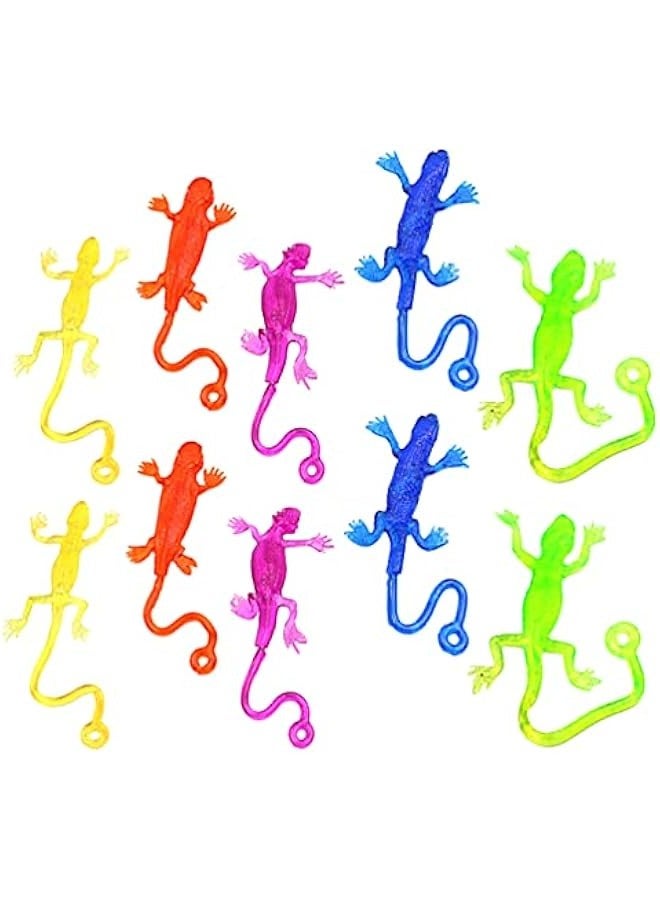 Kis Animals Slap Hands Sticky Toy 12Pcs Lizard Toy Stretchy Sticky Toy Sticky Hand Toy Sticky Lizards You Throw at The Wall Party Supplies (Random Color) Sticky Hand Toy Fun Sticky Toys - Image 1