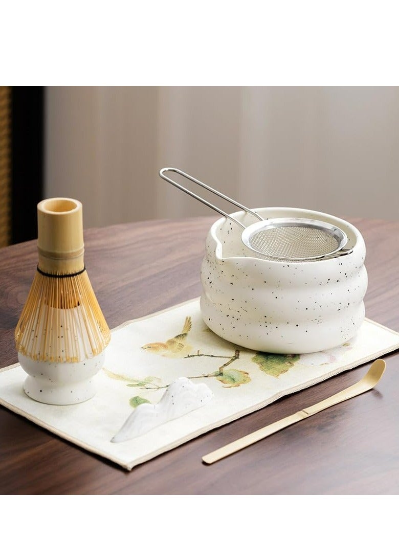 Joyelink Matcha Whisk Set, Japanese Matcha Tea Set 7Pcs, Include Matcha Bowl,Matcha Whisk, Bamboo Scoop, Whisk Holder, Stainless Steel Tea Sifter, For Stirring Matcha Bamboo Matcha Tool - Image 2