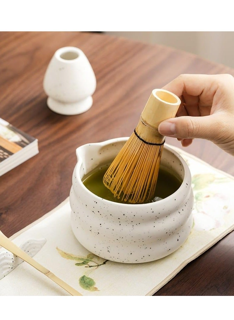 Joyelink Matcha Whisk Set, Japanese Matcha Tea Set 7Pcs, Include Matcha Bowl,Matcha Whisk, Bamboo Scoop, Whisk Holder, Stainless Steel Tea Sifter, For Stirring Matcha Bamboo Matcha Tool - Image 5