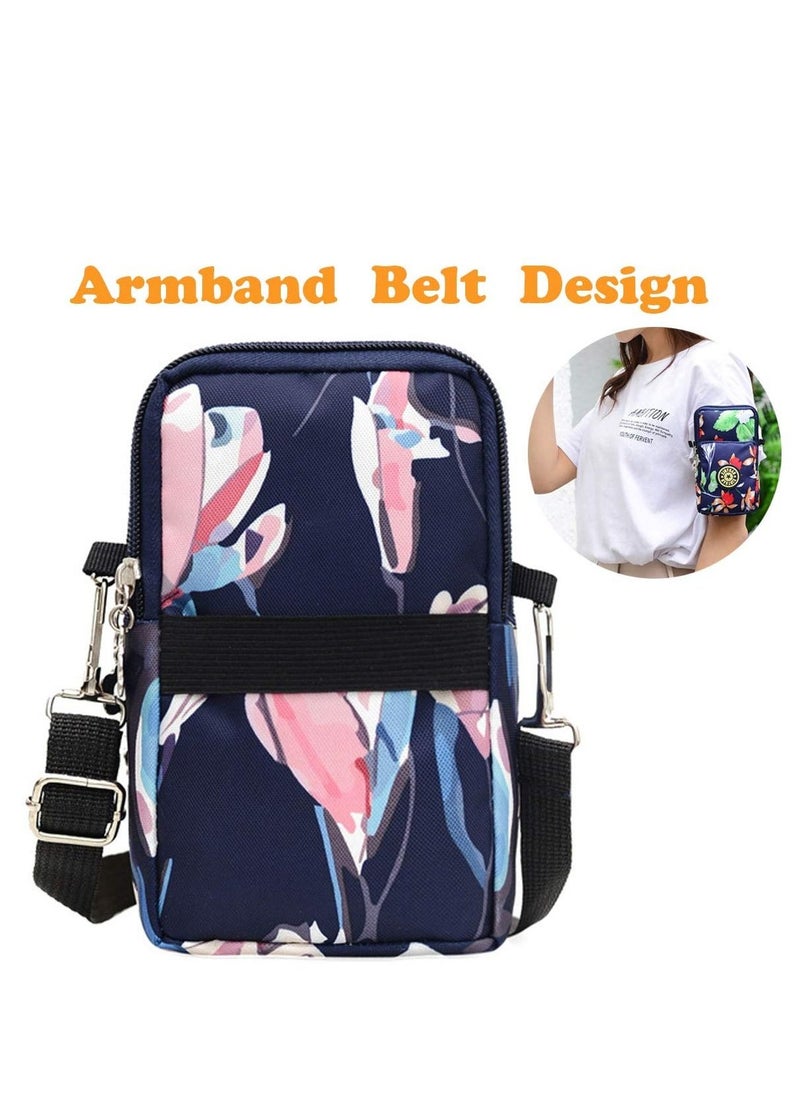 Generic Girl Multifunction Mini Crossbody Bag, Waterproof 3 Layer Phone Pouch Purse Teenage Girl Gifts for Smartphone 6.5" Makeups Cash Keys Cards - Image 4