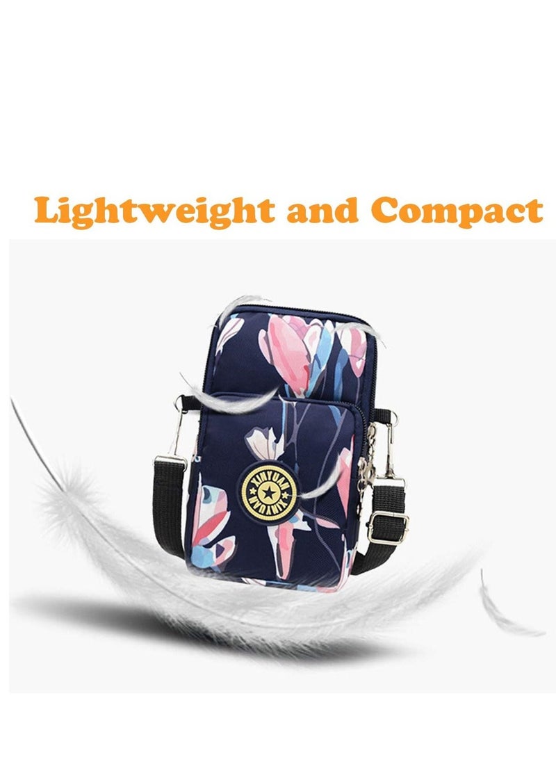 Generic Girl Multifunction Mini Crossbody Bag, Waterproof 3 Layer Phone Pouch Purse Teenage Girl Gifts for Smartphone 6.5" Makeups Cash Keys Cards - Image 5