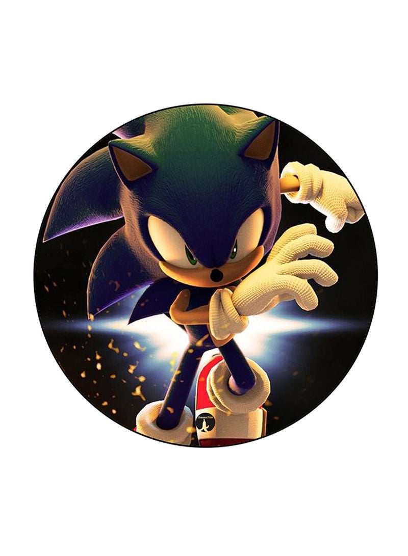 RKN Video Game Sonic Printed Mouse Pad Round  Multicolour