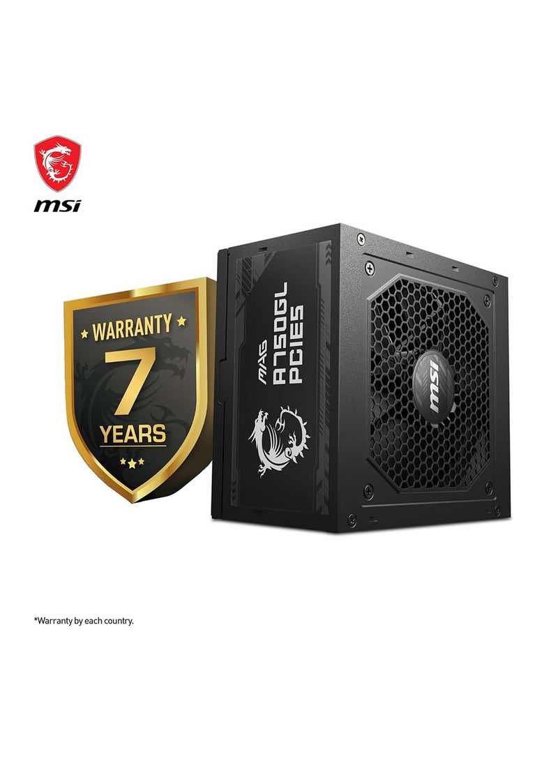 MSI MAG A750GL PCIe 5 750W Fully Modular Power Supply - 80 Plus Gold Certified for Superior Efficiency, Whisper-Quiet 120mm Cooling Fan for Optimal Airflow, Intel ATX12V 3.0 Compatible, 4 x PCIe 6+2-Pin Connectors for High-End GPUs, 8 x SATA Connectors for Ample Storage, Premium Black Finish with Enhanced Durability | 306-7ZP8B18-CE0 Black  - Image 2