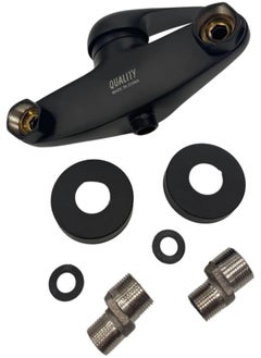 QUALITY Black Shattaf Mixer with Cold and Hot Water Brass Wall Mounted - Shattaf Mixer is simple and provides maximum flexibility and movement  - Image 1