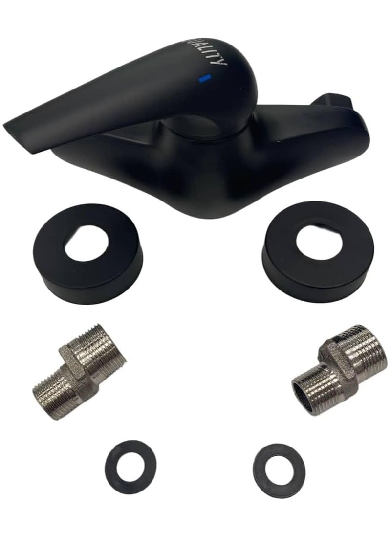 QUALITY - Black Shattaf Mixer with Cold and Hot Water Brass Wall Mounted - Shattaf Mixer is simple and provides maximum flexibility and movement - Image 1
