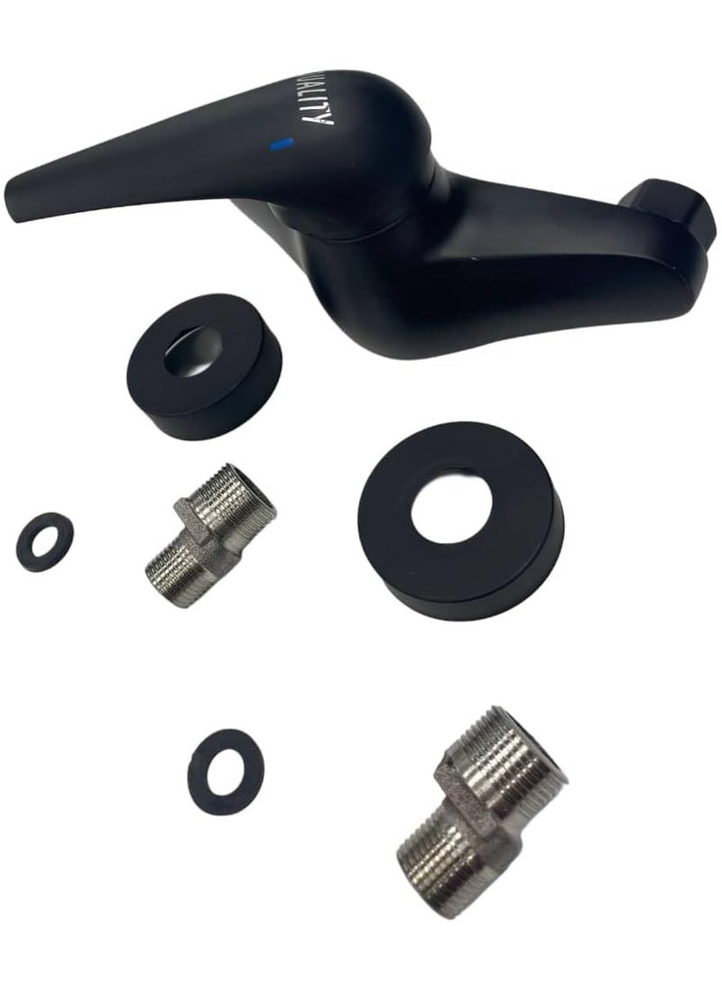 QUALITY - Black Shattaf Mixer with Cold and Hot Water Brass Wall Mounted - Shattaf Mixer is simple and provides maximum flexibility and movement - Image 1