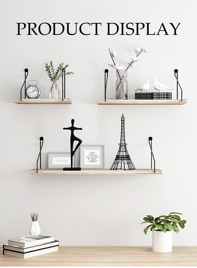 DUNISO 3 Pcs Wall Shelf，Wall Storage Rack with A Straight Partition，Storage Rack, Display Shelves, Suitable for Bedrooms, Living Rooms, Bathrooms,Kitchens, Offices - Image 5