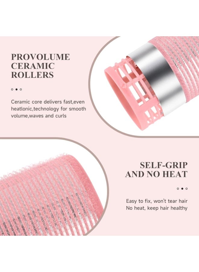 Elaur 20 Pcs Thermal Hair Rollers & Clips, Self Holding Hair Curlers with Clips, Medium Rollers for Hair Set, Self Grip Thermal Hair Roller for Long Medium Short Hair (PinkPie)) - Image 2