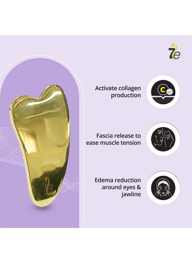 myolift Gua Sha Facial Tools Ayurvedic Bronze Kansa Guasha Tool for Face, Skin Care Tools for Anti-Aging Facial Massage, Lymphatic Drainage, Toning, and Firming The Skin - Image 3