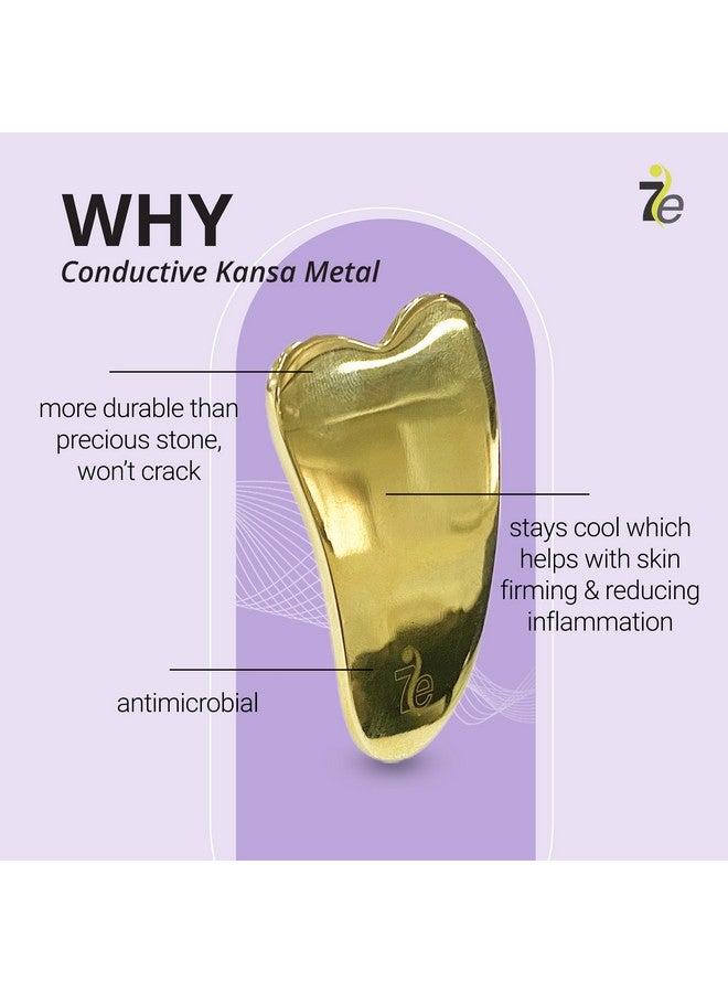 myolift Gua Sha Facial Tools Ayurvedic Bronze Kansa Guasha Tool for Face, Skin Care Tools for Anti-Aging Facial Massage, Lymphatic Drainage, Toning, and Firming The Skin - Image 5