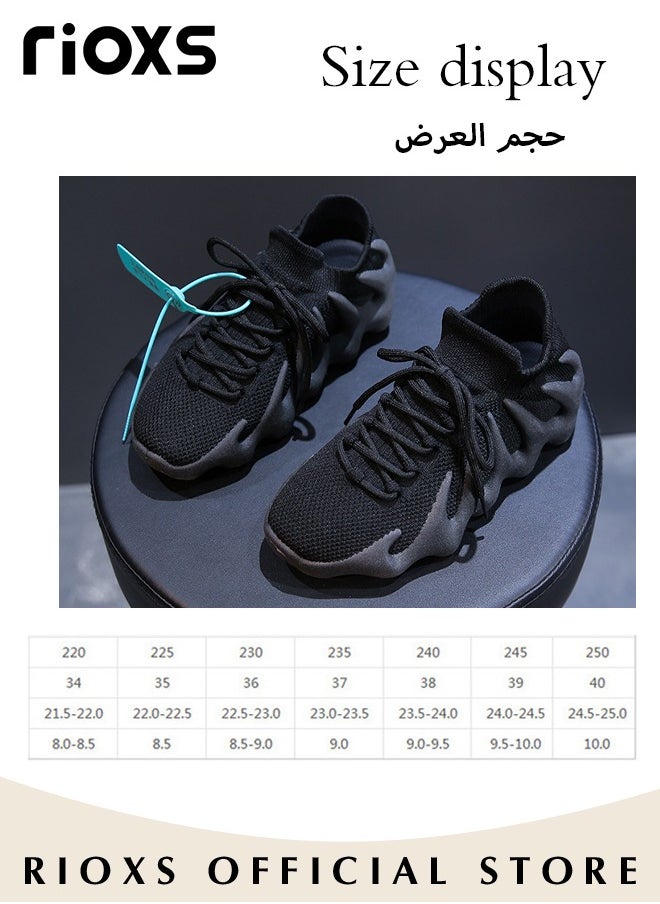 RIOXS - Women's Mesh Sports Shoes, Fashionable Lightweight Athletic Shoes, Casual Sneakers with Breathable Upper and Non-Slip Sole, Comfort Fitness Shoes for Running, Jogging, Walking and Outdoor Use, Ladies Athlesiure Trainers - Image 1