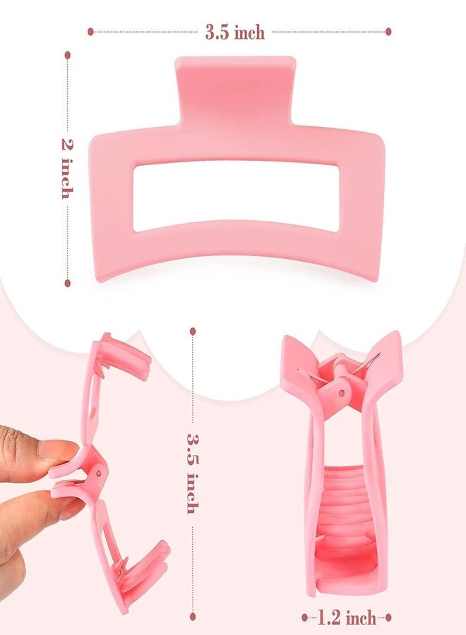 Magrido 3.5 Inch Large Hair Clutcher Claw Clips for Women & Girls - Matte Finish Multicolor Hair Accessories | Strong Spring Grip for Thick Hair, Messy Buns & Styling - Pack of 6 - Image 2