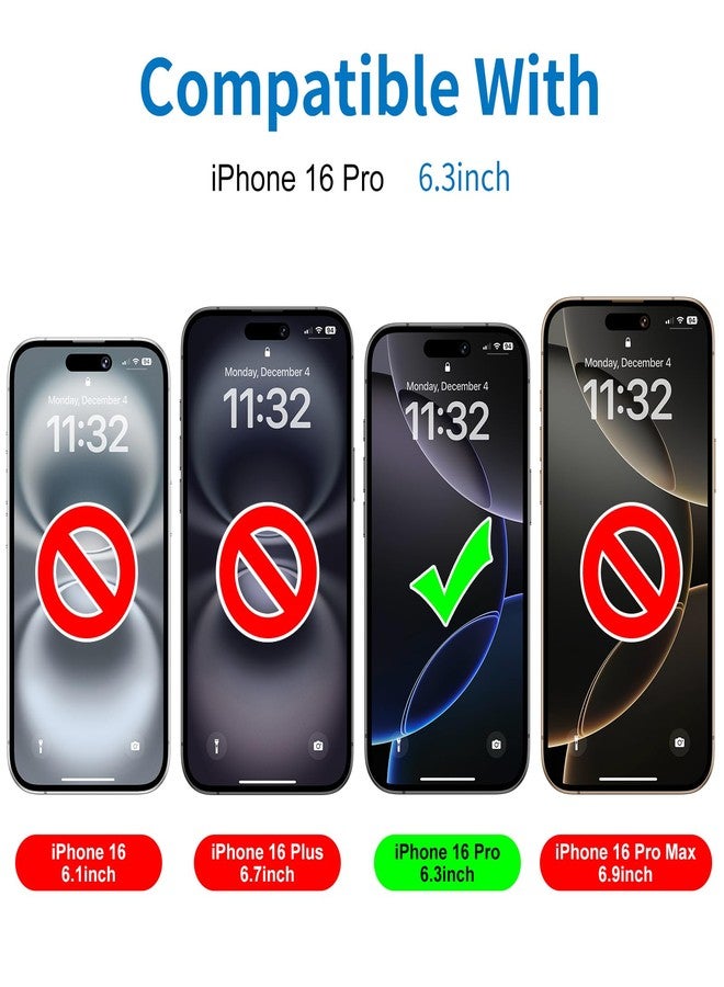 Mothca حماية شاشة زجاجية غير لامعة من موثكا 2 عبوة لجهاز آيفون 16 برو [6.3 بوصة] + 2 عبوة لحماية عدسة الكاميرا، مضادة للتوهج ومضادة لبصمات الأصابع (ليس فيلم خصوصية) زجاج مقسى، خالية من الفقاعات، ناعمة كالحرير - Image 2