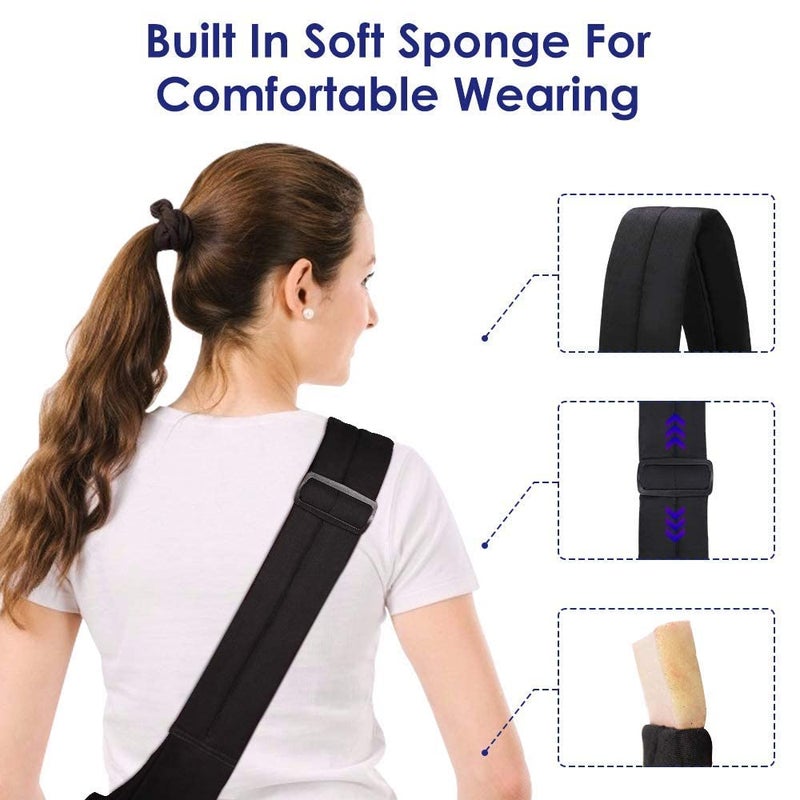 Lukovee Pet Sling, Hand Free Dog Sling Carrier Adjustable Padded Strap Tote Bag Breathable Cotton Shoulder Bag Front Pocket Safety Belt Carrying Small Dog Cat Puppy Machine Washable (BN, S) - Image 4