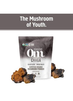 Om Mushroom Superfood Chaga Organic Mushroom Powder, 7.05 Ounce Pouch, 100 Servings, US Grown, Sacred Antioxidants & Immune Support, Superfood Mushroom Supplement  - Image 3