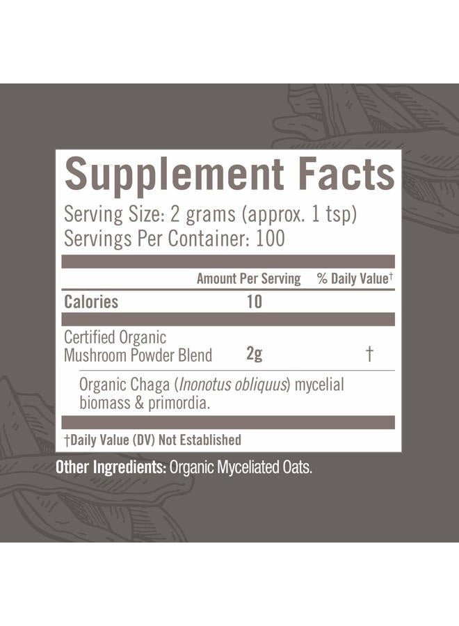 Om Mushroom Superfood Chaga Organic Mushroom Powder, 7.05 Ounce Pouch, 100 Servings, US Grown, Sacred Antioxidants & Immune Support, Superfood Mushroom Supplement - Image 4