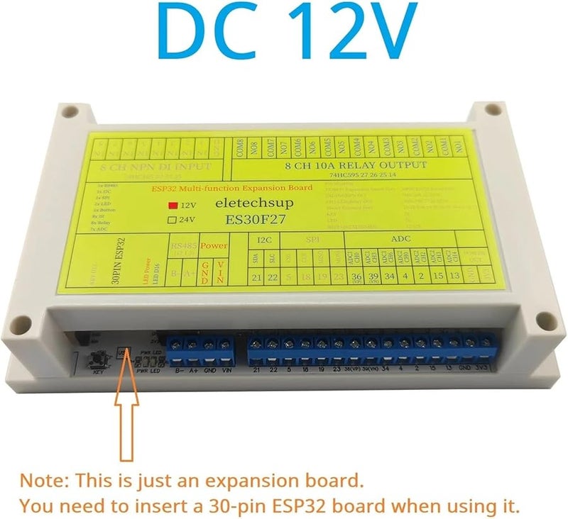 ESP32 WiFi IOT Module with RS485 I2C SPI Analog Digital Ports DC 12V for Arduino ESPhome MQTT DIY - Image 2