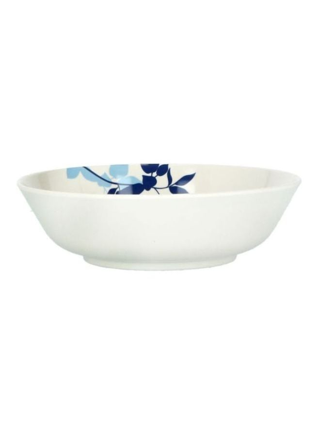 DELCASA Serving Bowl White/Blue 6inch - Image 1