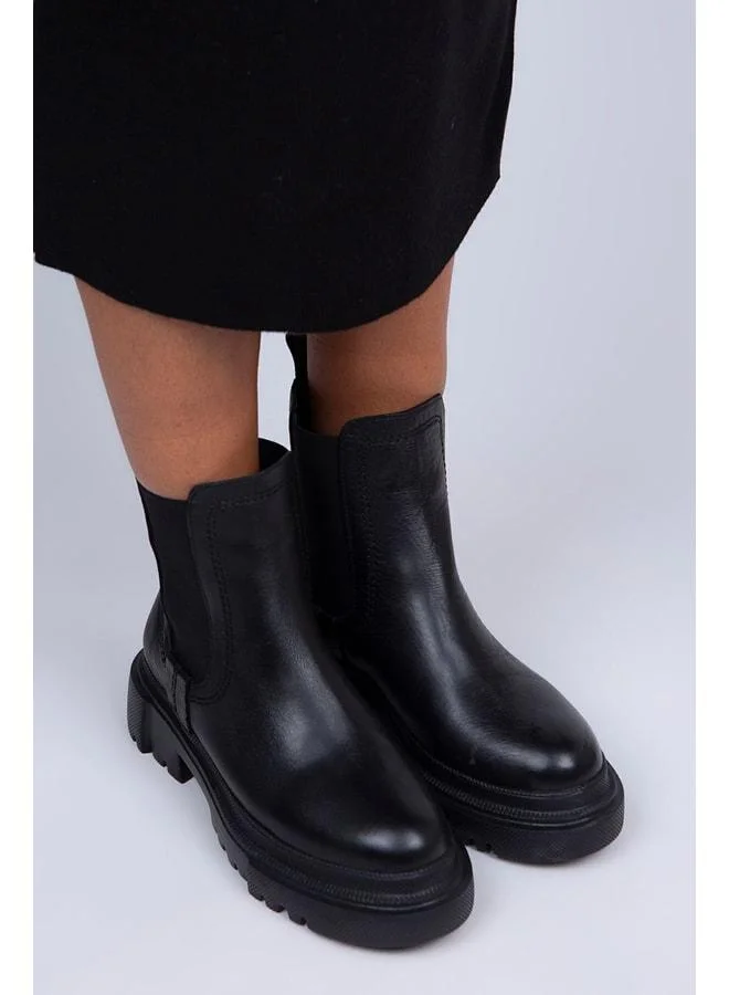 Manijero  Emma Women's Genuine Leather Double-Sided Strap Black Boot. for Women | Best Price UAE