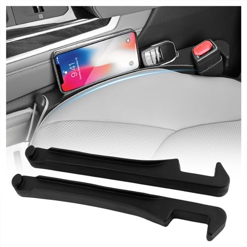 VKQTS 3 in 1 Car Seat Gap Filler Organizer,2PCS Multifunctional Car Seat Gap Plug with Storage Slot & Hook Function,Anti-Drop Cars Gaps Seats Filler Cars Clutter Catcher for SUVs Trucks - Image 1