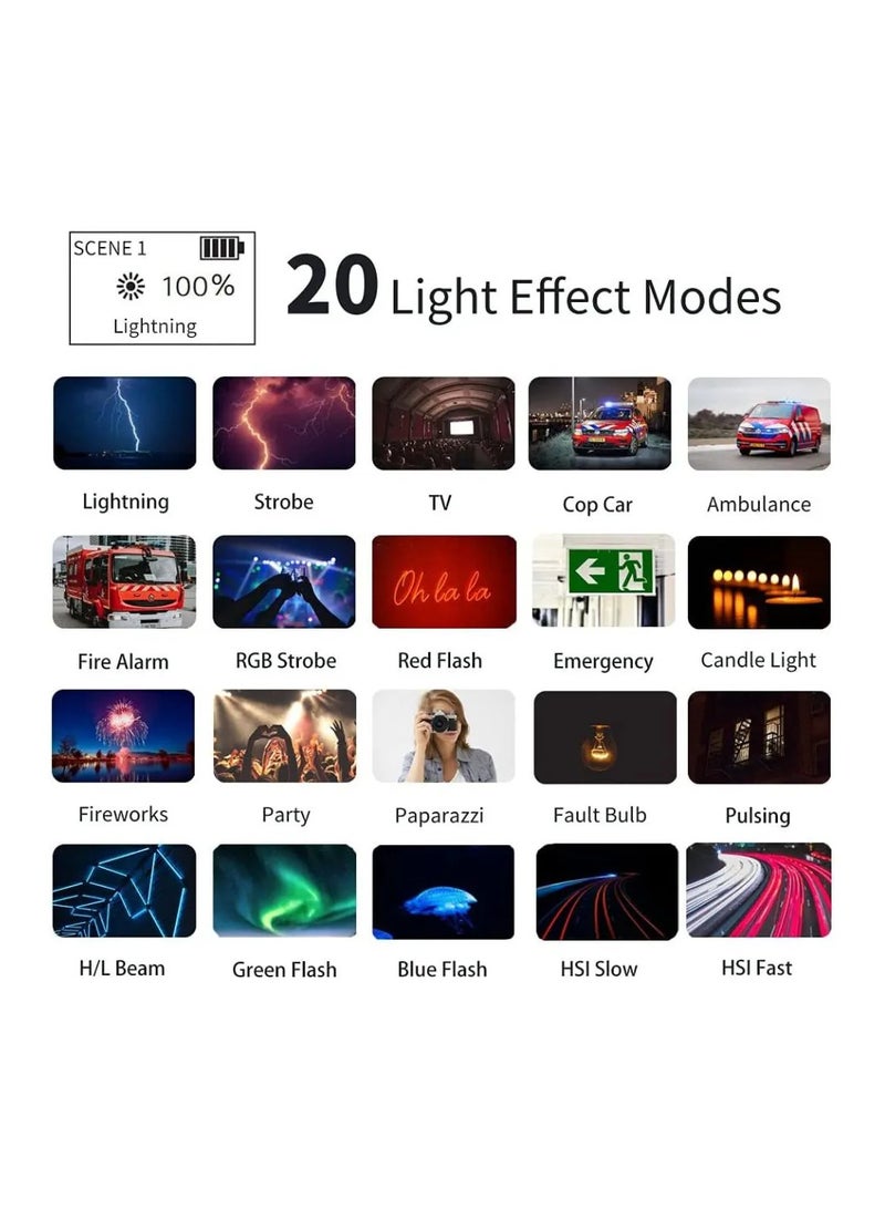 LED Video Light W200 - Portable Handheld RGB Video light for photography & videography Vlog with Adjustable Brightness, Adjustable Color Temperature - Image 3
