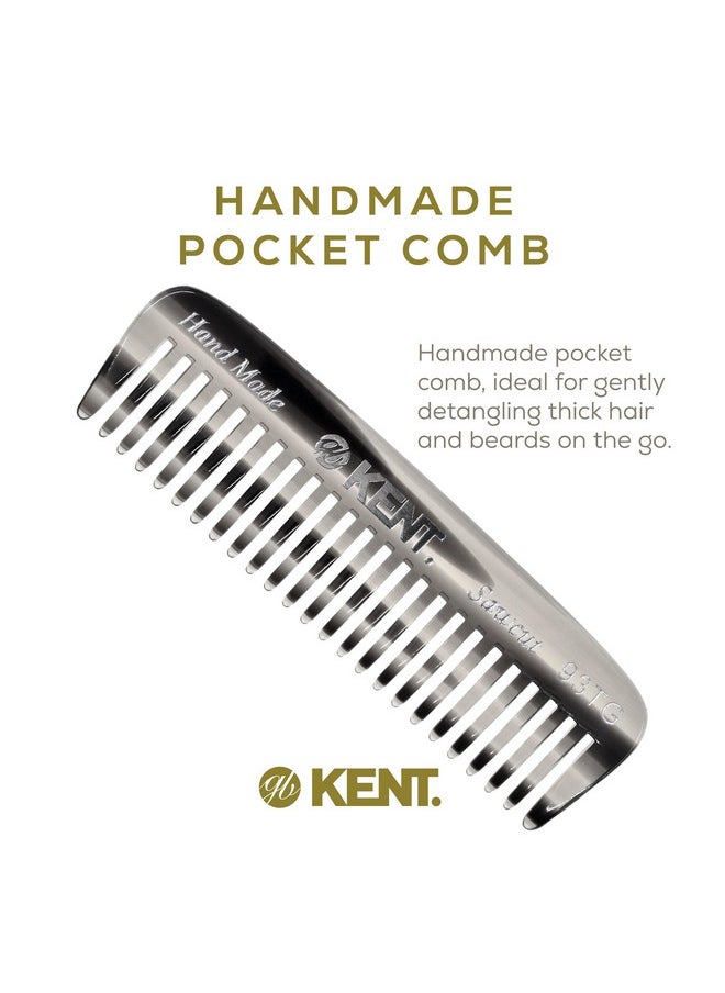 KENT - 93T Mini Beard Comb For Men Wide Tooth Men'S Comb Mustache Comb And Beard Combs Ideal For Facial Hair Small Pocket Sized Travel Comb Mini Comb Detangle Comb For Beard Detangling Comb - Image 1
