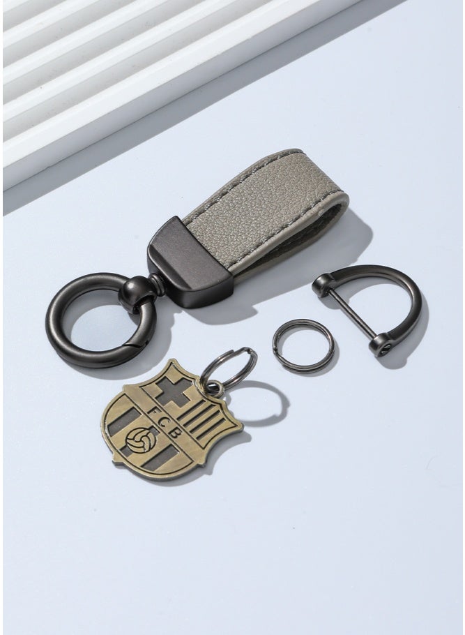 كيامور سلسلة مفاتيح رياضية فخمة سلسلة مفاتيح برشلونة مع علبة هدايا فاخرة هدية مناسبة للرجال - Image 2