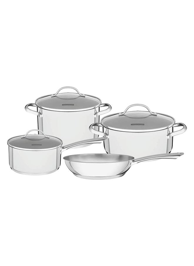 Una 7 Pieces Stainless Steel Cookware Set with Tri Ply Bottom 