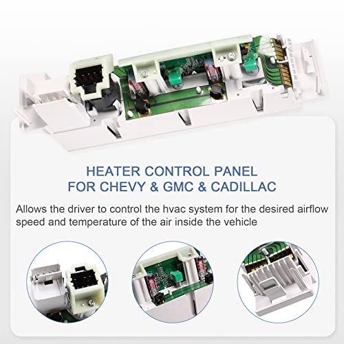 DICMIC A/C Heater Control Panel Climate Control Module with Rear Window Defogger Switch for 1996-2000 Chevrolet C1500 C2500 Tahoe GMC Yukon Cadillac Escalade Replace# 599-006, 15-72547 - Image 5