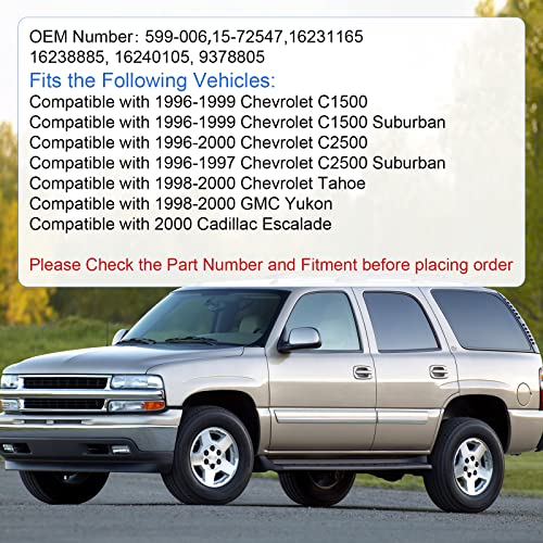 DICMIC A/C Heater Control Panel Climate Control Module with Rear Window Defogger Switch for 1996-2000 Chevrolet C1500 C2500 Tahoe GMC Yukon Cadillac Escalade Replace# 599-006, 15-72547 - Image 3