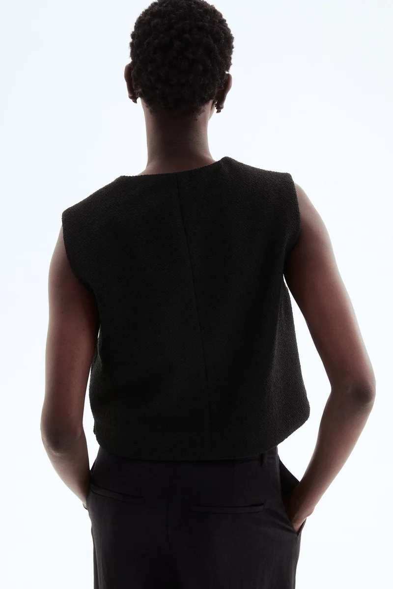 H&M BouclÃ© waistcoat