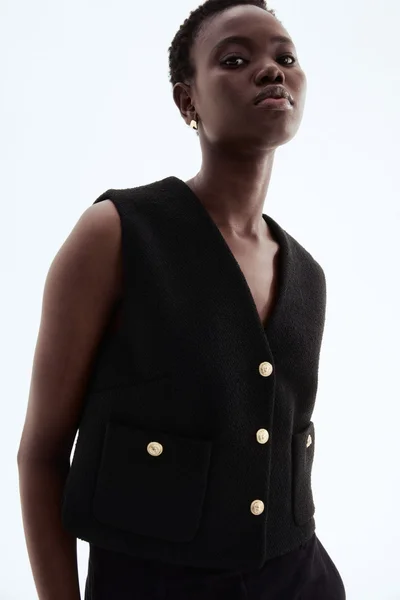 H&M BouclÃ© waistcoat