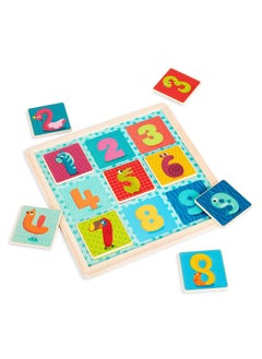 B. Toys Count N’ Doodle Magnetic Number Puzzle Wooden Puzzle Chalkboard Side 2In1 Puzzle & Drawing Board 2 Years +  - Image 1