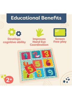 B. Toys Count N’ Doodle Magnetic Number Puzzle Wooden Puzzle Chalkboard Side 2In1 Puzzle & Drawing Board 2 Years +  - Image 4